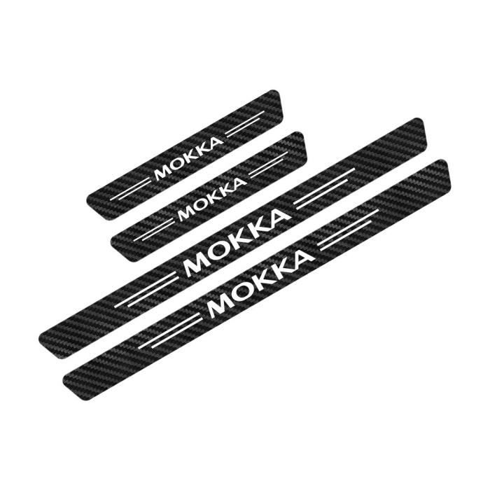 For Mokka-Black White -Autocollants de protection de seuil de porte de voiture, 4 pièces, pour Opel Astra Corsa Insignia Mokka OPC V