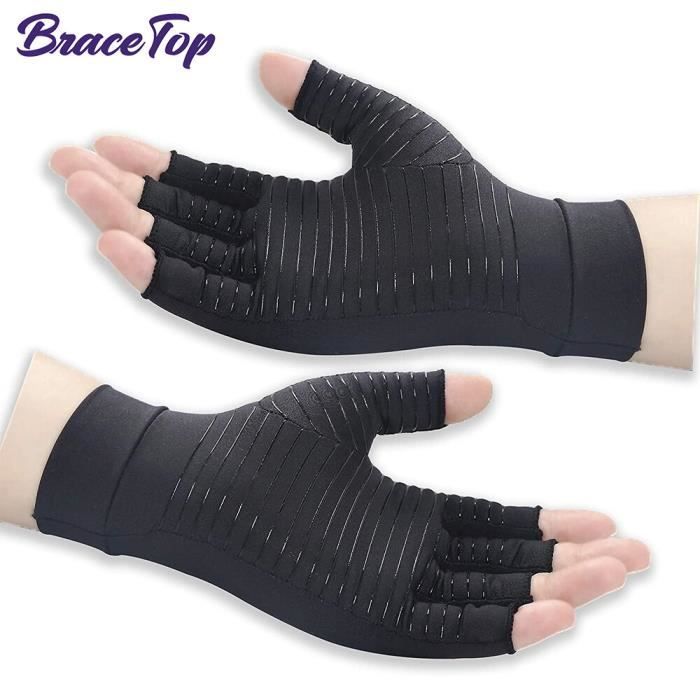 Protège-poignet,Gants de Compression en cuivre pour l'arthrite, soulage la douleur des mains, le gonflement et le - XL[F3582919]
