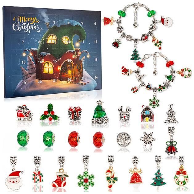 Calendrier de l #39 avent fille Bijoux DIY 2 bracelets et 22
