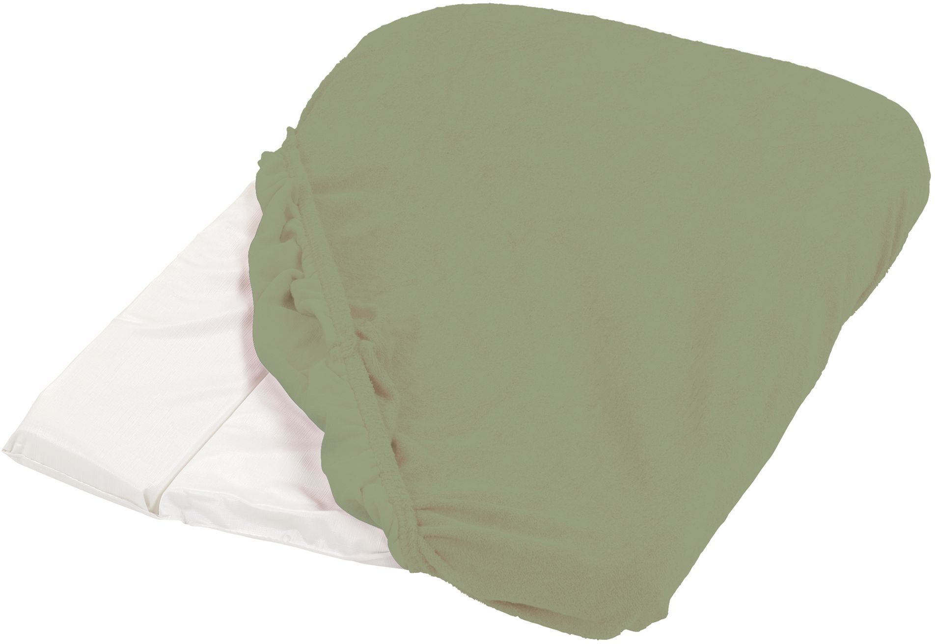 Housse+de+matelas+à+langer+-+CANDIDE+-+Eponge+-+50+x+75+cm+-+Kaki