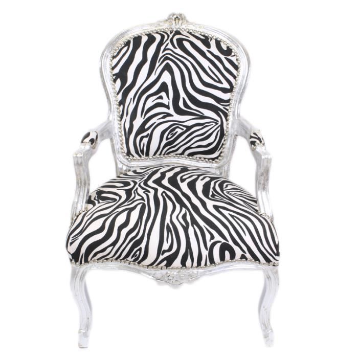 Fauteuil Baroque Medaillon – Palazzo INT – Gris – Tissu Acrylique – Neuf