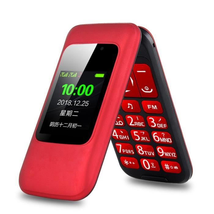 Téléphone Portable Simple Double SIM Pour Seniors/enfants - Couleur Violette, Neuf
