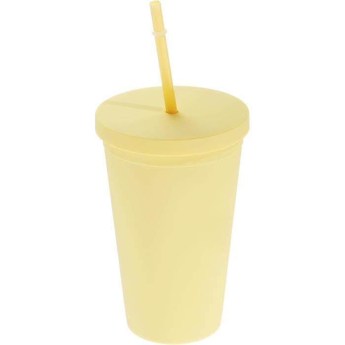 Gobelet de voyage coloré en inox avec paille et couvercle de 750 ml