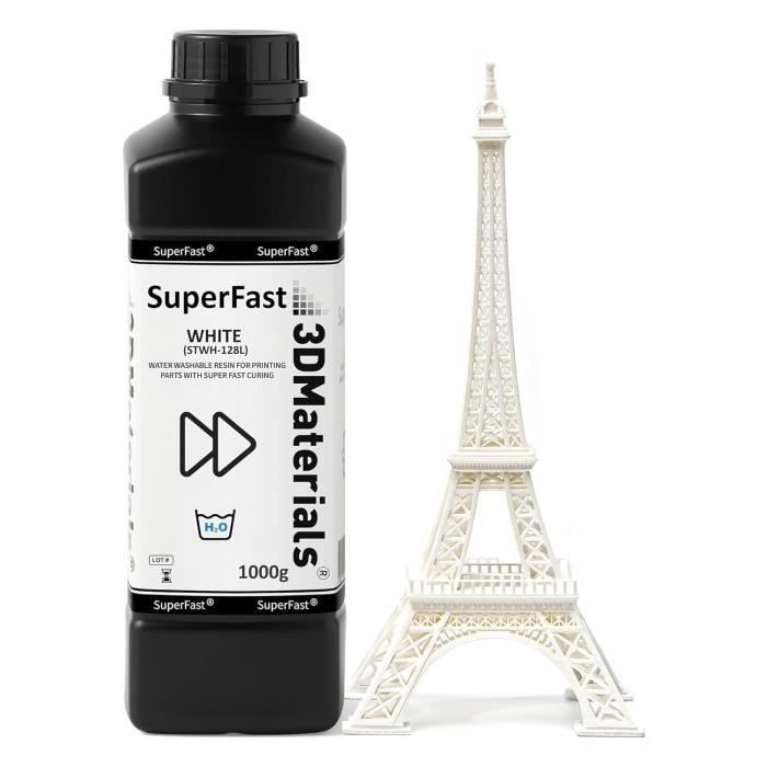 SuperElastic Résine 3D Souple 60A - Simulation Silicone - 1000g Transparent - 3DMaterials Corée - Pour Peau Visage Cheveux