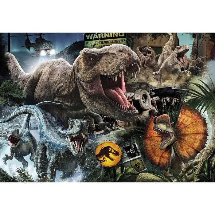 Puzzle 1000 pièces : Jurassik World Coloris Unique - Cdiscount Jeux ...