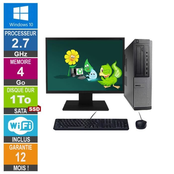 PC Dell Optiplex 790 DT G630 2.70GHz 4Go/1To SSD