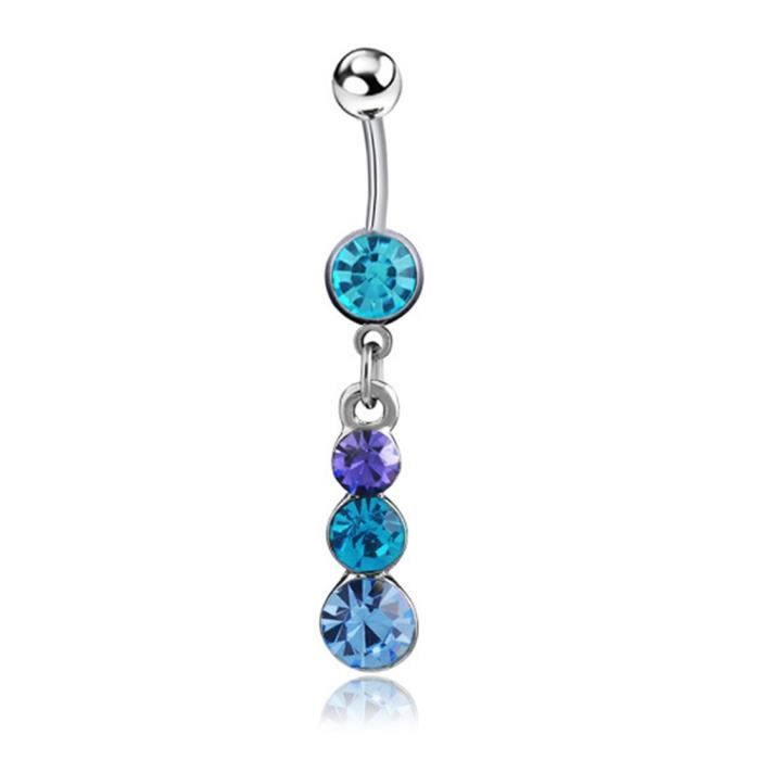 VCMART Lot de 6 piercings de nombril 14 mm en acier
