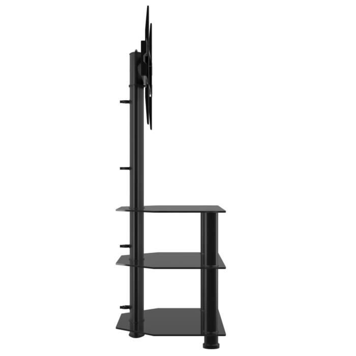 drfeify meuble tv d'angle 3 niveaux pour 32-70 pouces noir ab358172 106976