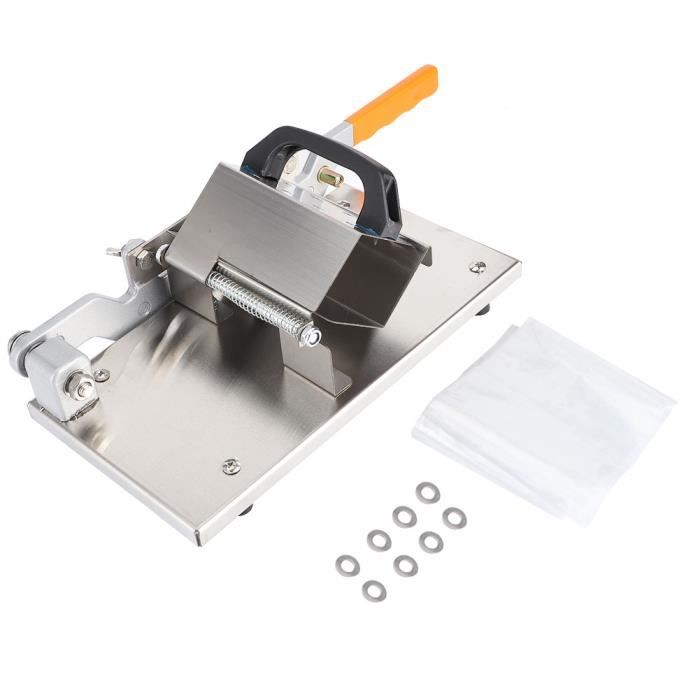 Trancheuse à Viande Manuelle En Inox - Épaisseur Réglable 2 Ou 4 Mm, Avec Brosse Et Aiguiseur - Idéale Pour Viande, Légumes, Fromage