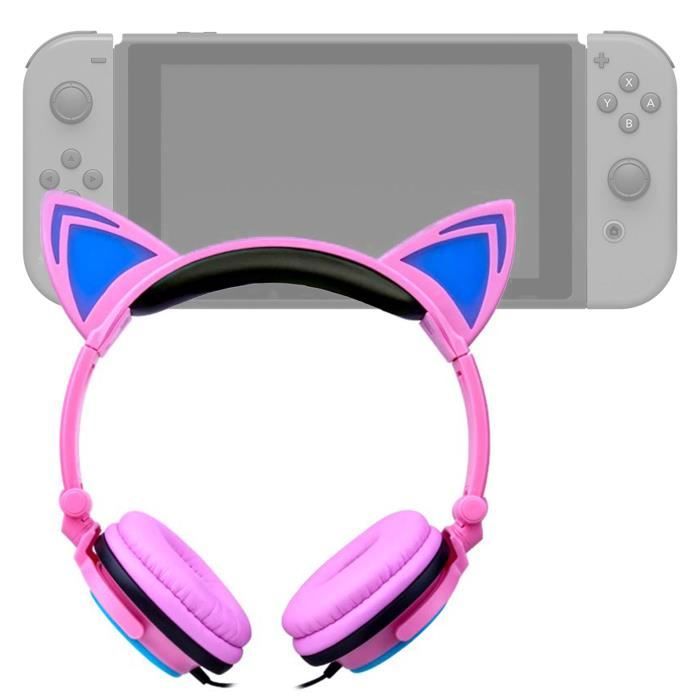 Casque Audio Rose Lumineux Pour Console De Jeux Nintendo Switch Ecran 6 2 Oreilles De Chat Par Duragadget Prix Pas Cher Cdiscount Casque Audio Rose Lumineux Pour Console De Jeux Nintendo Switch Ecran 6 2 Oreilles De Chat Par Duragadget Prix Pas Cher Cdiscount