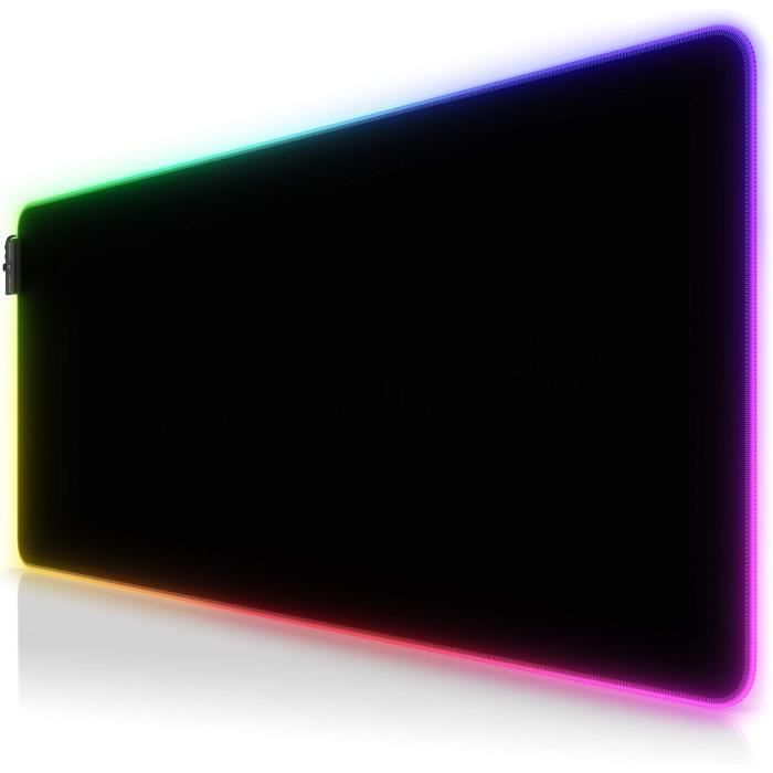 Tapis De Souris Gamer RGB XXL AILRINNI - 14 Effets Lumineux, Surface Antidérapante, Taille 80x30cm, Parfait Pour Le Gaming Et Le Bureau