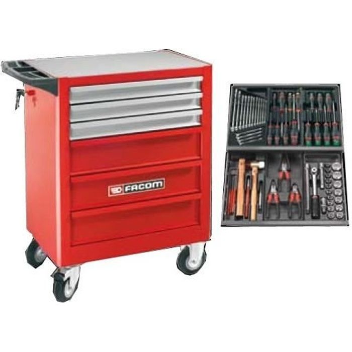 Servante Roll Xl 6 Tiroirs Composition 69 Outils Facom Roll