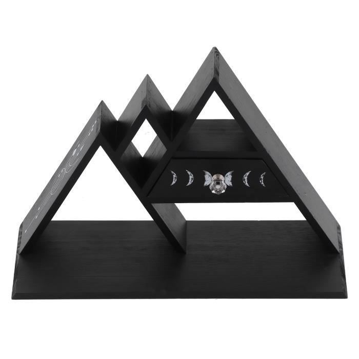 Support Mural Triangulaire Pour Billard – En Bois, 11 Cm, 4 Craies Carrées, Noir Ou Marron