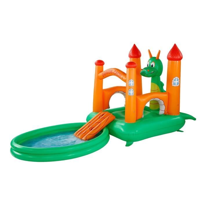 Friedola Chateau Gonflable Pour Les Enfants Dragon Castle Piscine Aire De Jeux Fontaine Achat Vente Jeux De Piscine Cdiscount