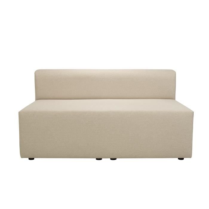 pinot – double chauffeuse 140 pour canapé modulable en tissu, made in france - beige
