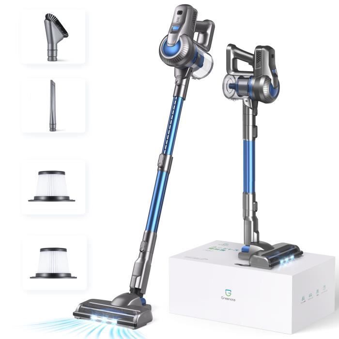 Aspirateur balai GREENOTE GSC50B - 23Kpa - 4 en 1 - LED - Filtration HEPA