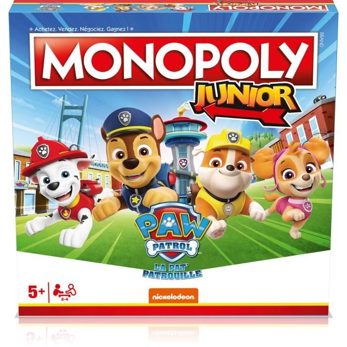 Jeu de Société Winning Moves WM04163-FRE-6 – Monopoly Junior La Pat'Patrouille - vue 8