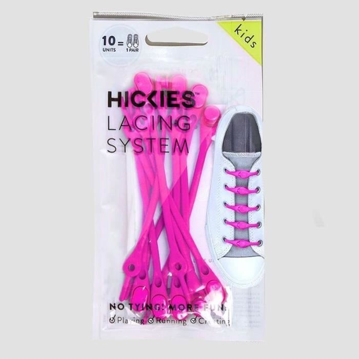 Hickies Kids Lacets Enfant Elastique Rose Cdiscount