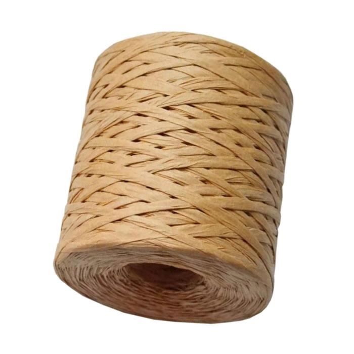 Naisfei Lot De 3 Rouleaux Ruban Papier Raphia Naturel - Ruban Cadeau Pour Bricolage, Artisanat Et Décoration (110m Par Rouleau)