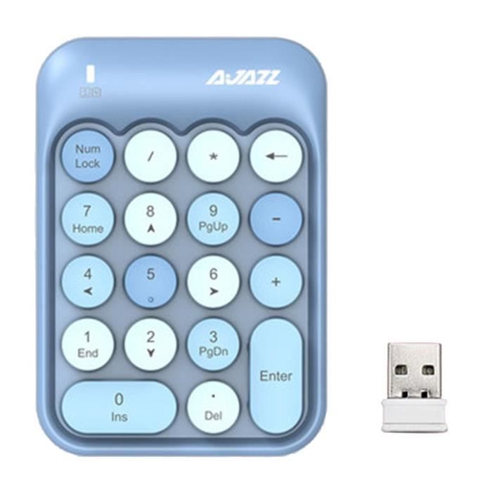 Pavé Numérique Sans Fil 2.4G - 18 Touches Mini Clavier Pour Comptable, Bureau, Tableur
