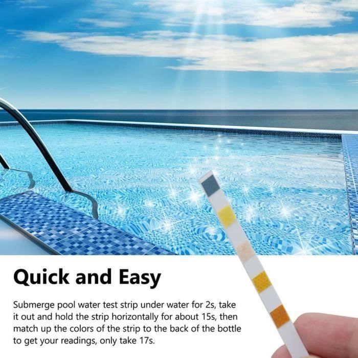 Miaosun PH 6 En 1 Bandelette De Test Pour Piscine De Salle De Bain Et Spa Test Alcalinité Totale
