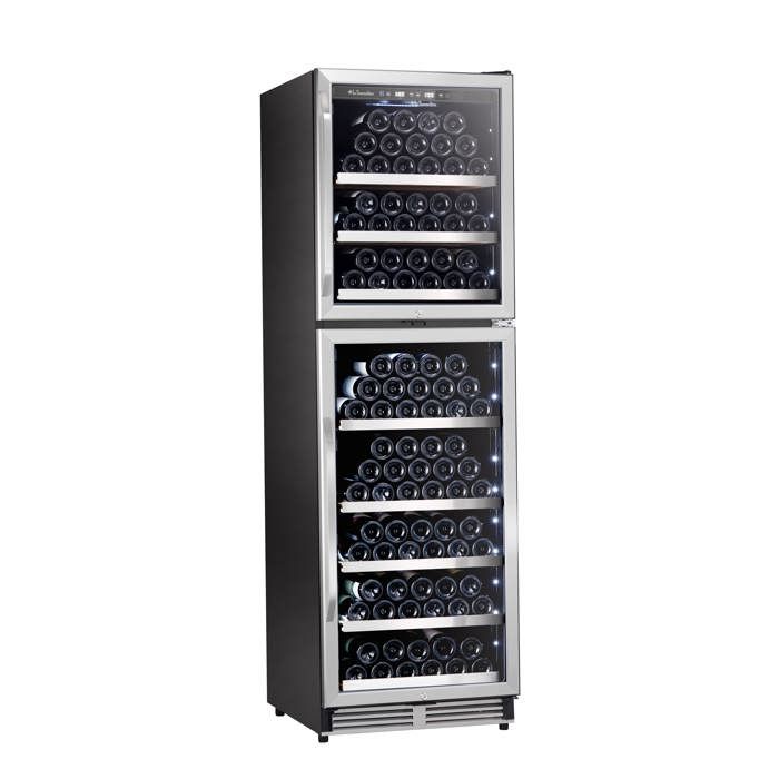 Cave à vin de Vieillissement MT166DP Enchassable Double Porte - 172 Bouteilles - La Sommelière - La Sommeliere