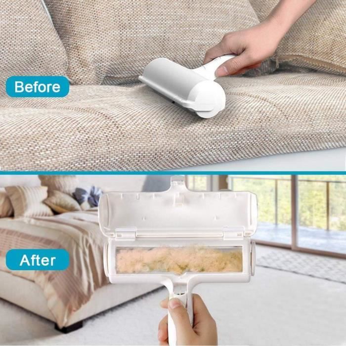 Runfon Brosse Anti Poils Animaux Brosse Nettoyage Magique r/éutilisable pour enlever Les Poils danimaux de Compagnie des V/êtements Tapis Canap/é Voiture