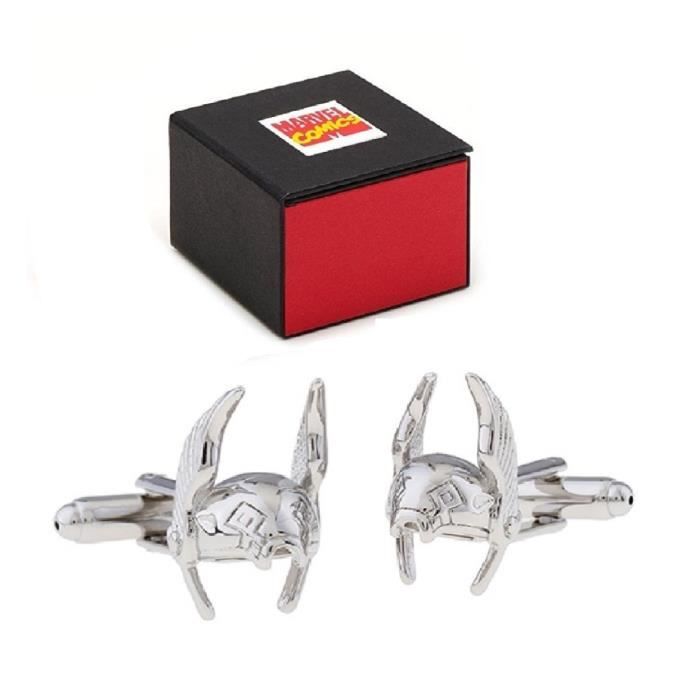 Marvel Thor Casque Boutons De Manchette Argente Boite Boutons De