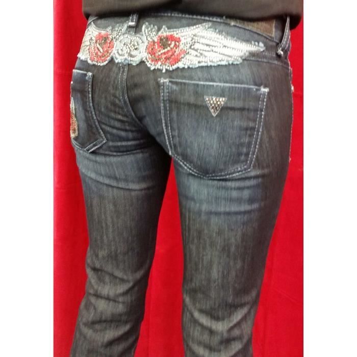 jean femme coupe droite taille basse