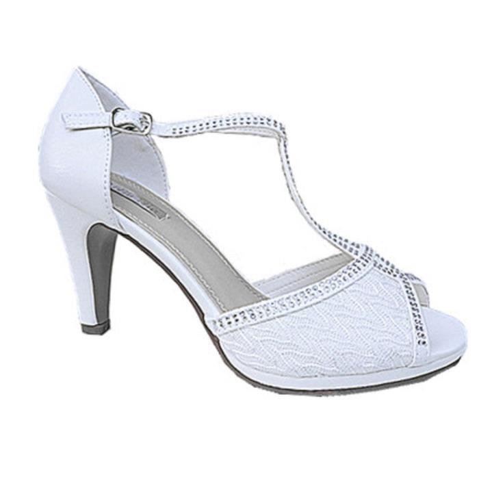 Fashionfolie888 Femme Escarpins Mariage Talon Aiguille Strass