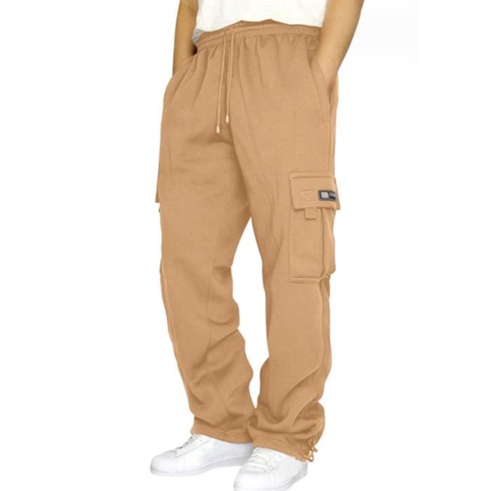 Pantalon d'hiver pour homme Épais Chaud Cargo Pantalon Décontracté