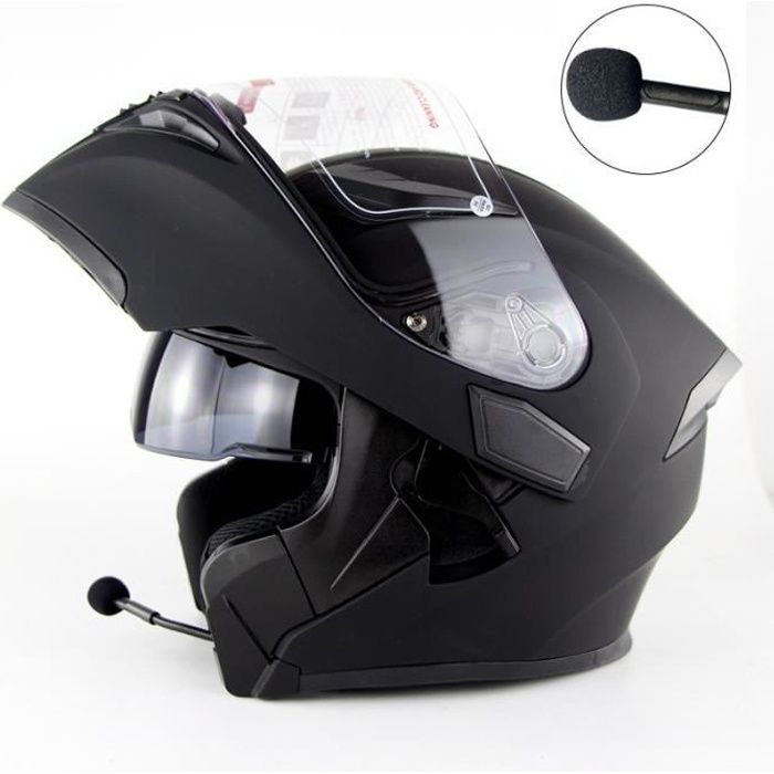 Casque moto modulable Adulte Unisex casque moto Bluetooth flip-up Off-Road  Racing Touring Casco scooter pour la ville et urbain