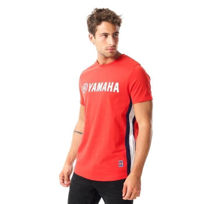 T-shirt homme Racing compatible Collection Textile Yamaha Outsiders - OZABI - MC Side C - Rouge - Homme