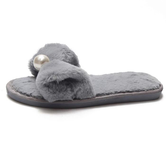 furry slip on shoes
