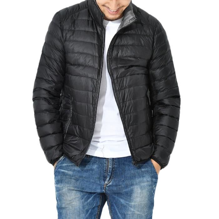 Doudoune MISSMAO Homme R versible Manche Longue Chaud Casual