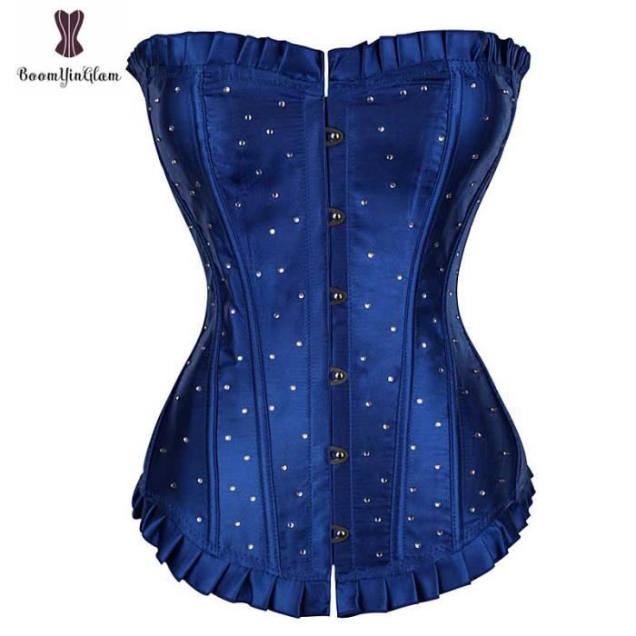 Bustier Voile Noir à Pois Blancs Taille 40 - Occasion Très Bon état
