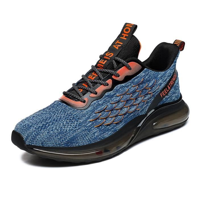 Baskets Homme Fashion Confortable et Respirant Bleu Textile — free download