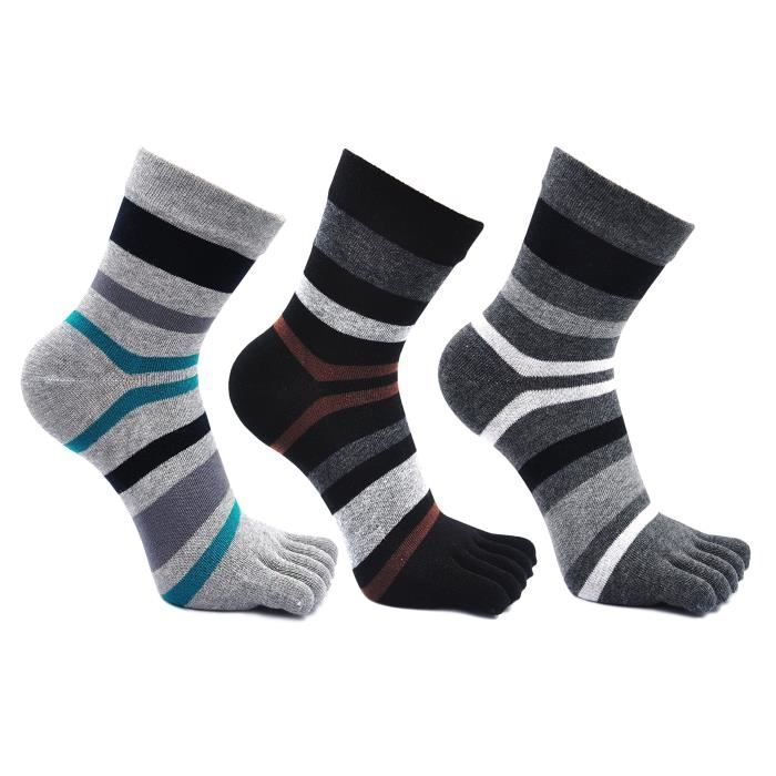 Chaussettes à Doigts Pour Femmes – 5 Paires En Coton Respirant – Confortables, Antibactériennes – Taille Unique 36-41 EU