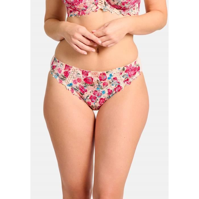 Senza complesso Elise Fantaisy 60PAH62 Slip, Stampa Tropicale, Bianco, 46/48 da Donna