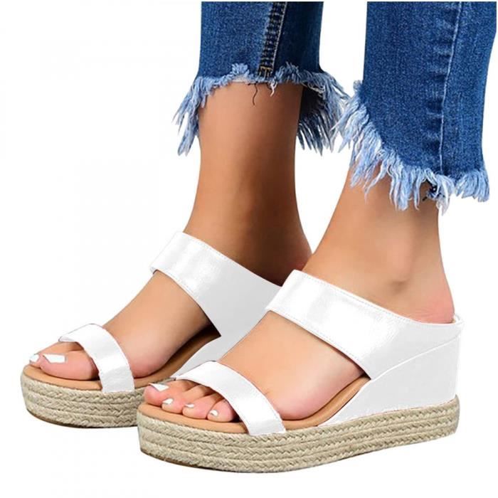 Cdiscount sandales femme best sale compensees