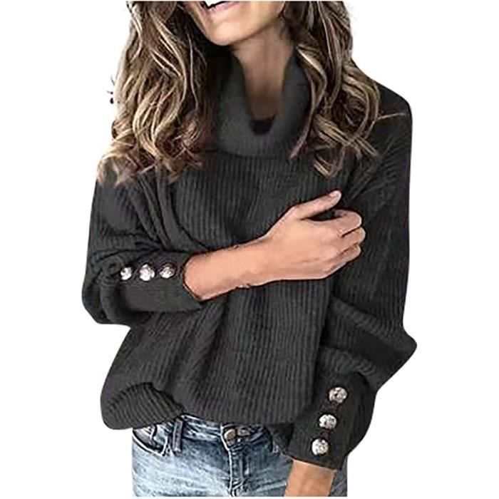 Pull Femme Col Roul Hiver Chaud Chic Et Elegant Pull Femme Hauts