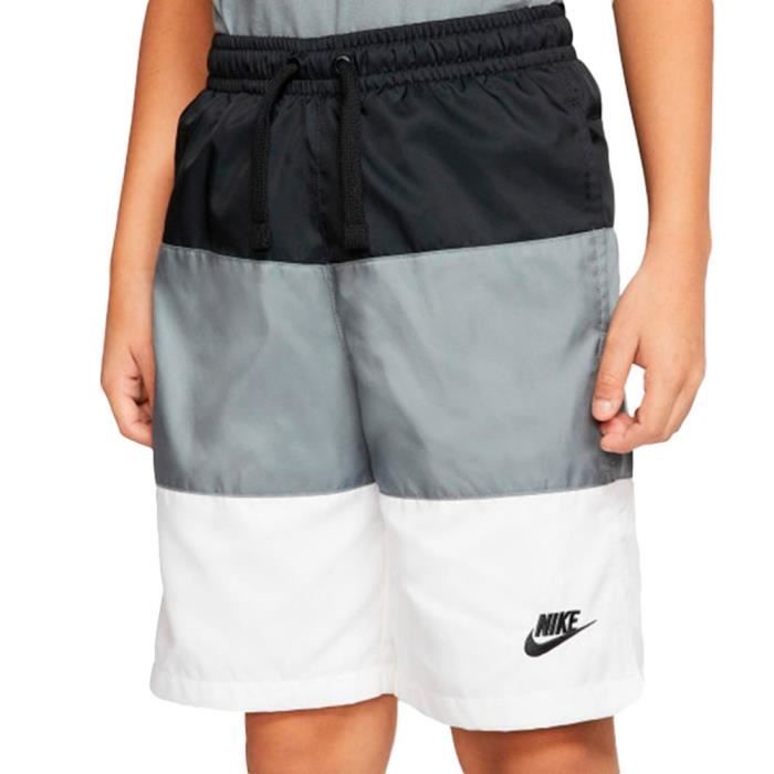 Short de bain Noir Gris Blanc Junior Nike Woven Block Grey