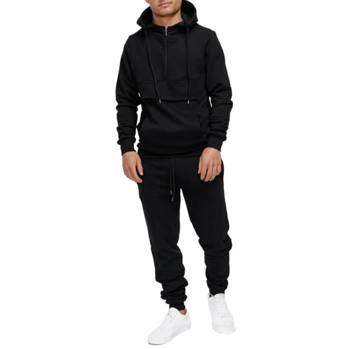 Ensemble de survêtement homme noir - Survêt 527 - Manches longues - Fitness  Noir - Cdiscount Prêt-à-Porter