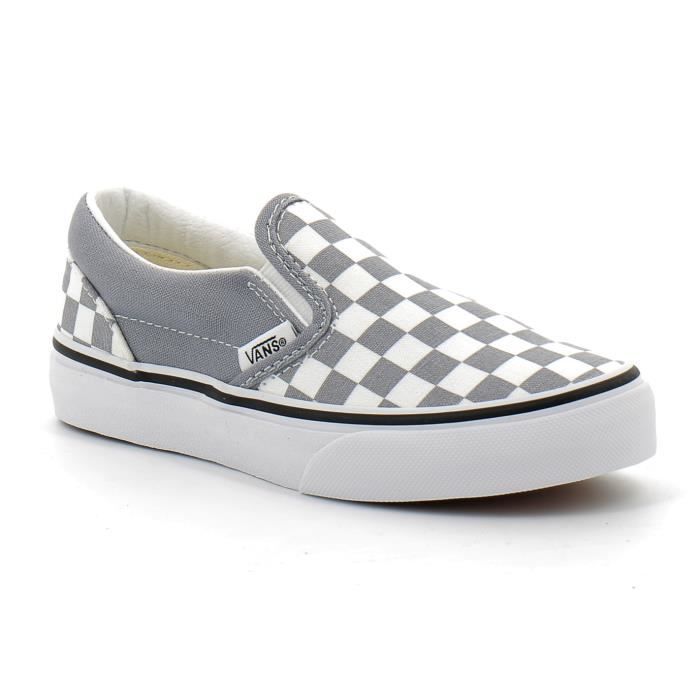 Chaussures Vans Slip-On Junior Gris - Homme - Bracken - Imprimé Checkerboard Classique