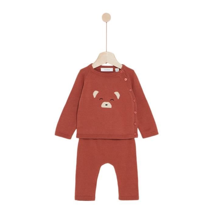 MARESE Milk Caramel Ensemble tricot 2 pieces pour Bebe Garcon 3 mois Motif Petit Ourson Brun Terracotta Brun terracotta Cdiscount Pret a Porter