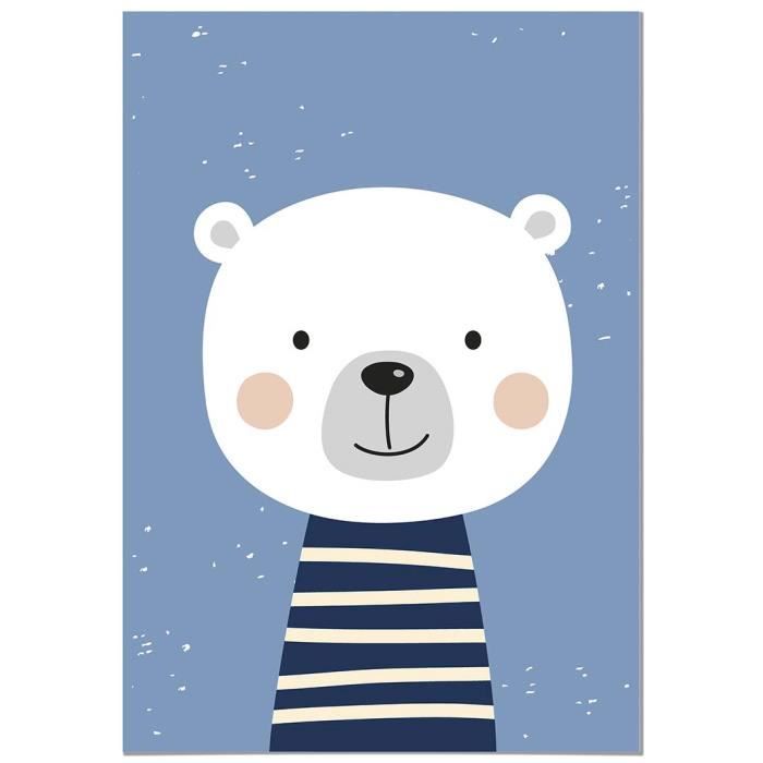 Panorama Tableau Pour Chambre De Bebe Ou D Enfant Ours 21x30cm