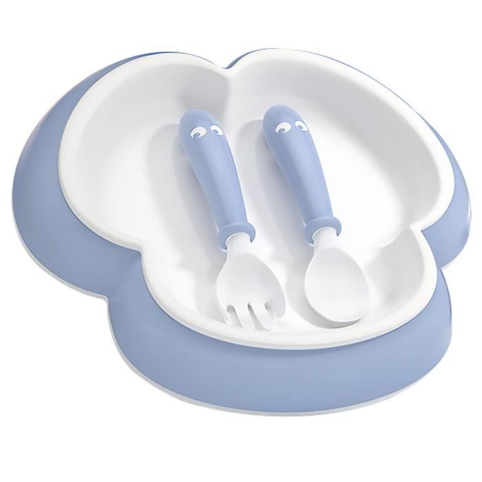 1 Set Assiette A Diner Pour Bebe Cuillere Fourchette Ensemble Complement Alimentaire Bol Trefle Support De Nourriture Bol Bebe Cdiscount Pret A Porter