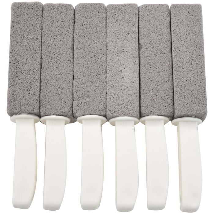 BUCOMTU Kit De 6 Pierres Ponces Nettoyantes Avec Poignées - Pour Toilettes, Baignoire, Lavabo - Nettoyage Écologique Sans Rayures