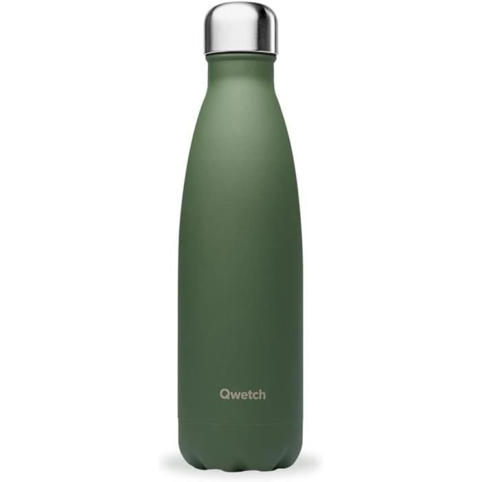 Qwetch - Bottiglia parete singola in acciaio inox - 1L - impermeabile
