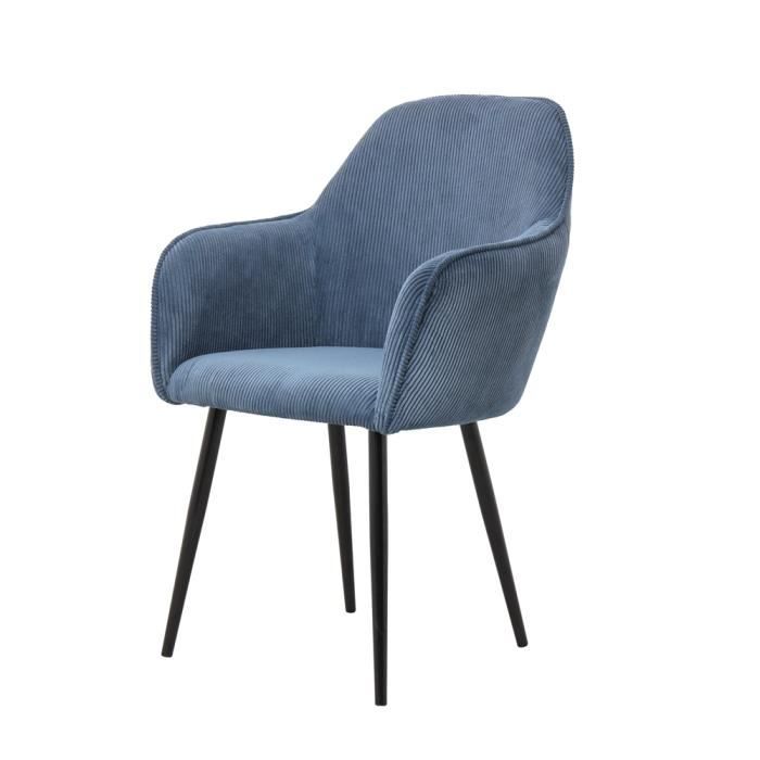 fauteuil velvet bleu canard - table passion